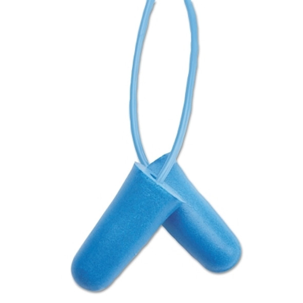 H10 Metal Detectable Disposable Earplugs - Corded, Foam, Blue, Corded (100 PR / BX)