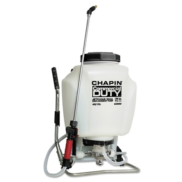 Commercial Duty Jet Clean Backpack Sprayer, 4 gal, 20 1/2 in Ext., 48 in Hose (1 EA)