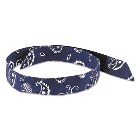 Chill-Its 6705 Evaporative Cooling Hook and Loop Bandana, Navy Western (24 EA / CA)