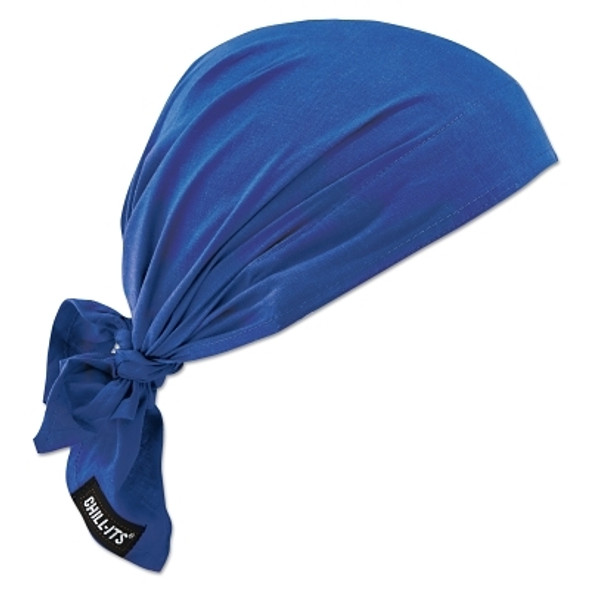 Chill-Its 6710CT Evaporative Cooling Triangle Hats w/ Cooling Towel, Solid Blue (6 EA / CA)