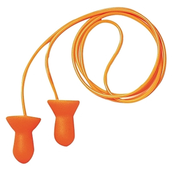Quiet Reusable Earplugs, Foam, Orange, Corded, Poly Bag (100 PR / BX)
