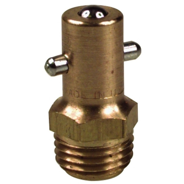 Alemite Pin Type Fittings, Straight, 1 3/32 in, Male/Male, 1/4 in (NPTF) (1 EA / EA)