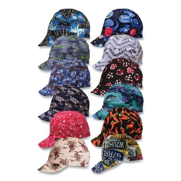 LAPCO High Crown Welding Cap, Size 7-1/4, Assorted Prints, 4-Panel (1 EA / EA)