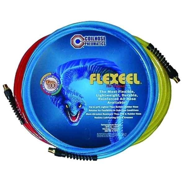 FLEXEEL Reinforced Polyurethane Straight Hoses, 9/16 in O.D., 3/8 in I.D., 50 ft (1 EA)