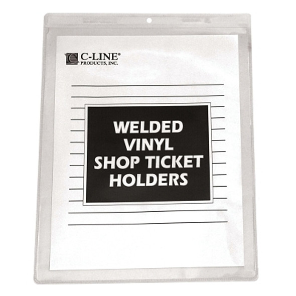 C-Line Products, Inc. Welded Vinyl Shop Ticket Holders, 9 x 12, 50 per box, Clear (1 BX / BX)