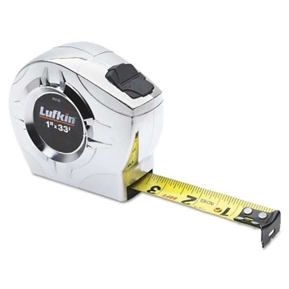 Crescent/Lufkin P2000 Tape Measures, 1/2 in x 10 ft, Inch, A1, Chrome (6 EA / BX)
