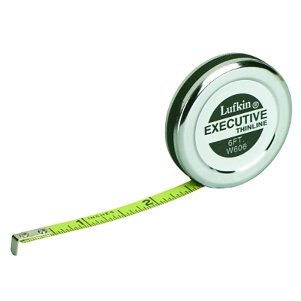 Crescent/Lufkin Executive Thinline Measuring Tapes, 1/4 in; 6 mm x 6 ft; 2 m (1 EA / EA)