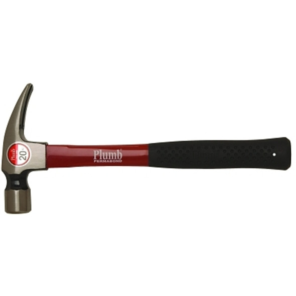 Ripping Claw Hammer, Forged Steel Head, Fiberglass Handle, 13 in, 1.86 lb (1 EA)