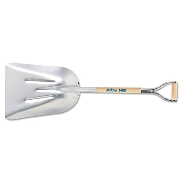 Aluminum Scoop, 20 in L x 15.25 in W blade, 27 in White Ash D-Grip Handle (1 EA)