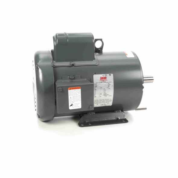 Leeson 3 HP General Purpose Motor, 1 phase, 1800 RPM, 115/208-230 V, 184T Frame, TEFC - LM24716