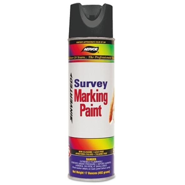 Aervoe Survey Marking Paint, 20 oz Aerosol Can, Black (12 CN / CA)