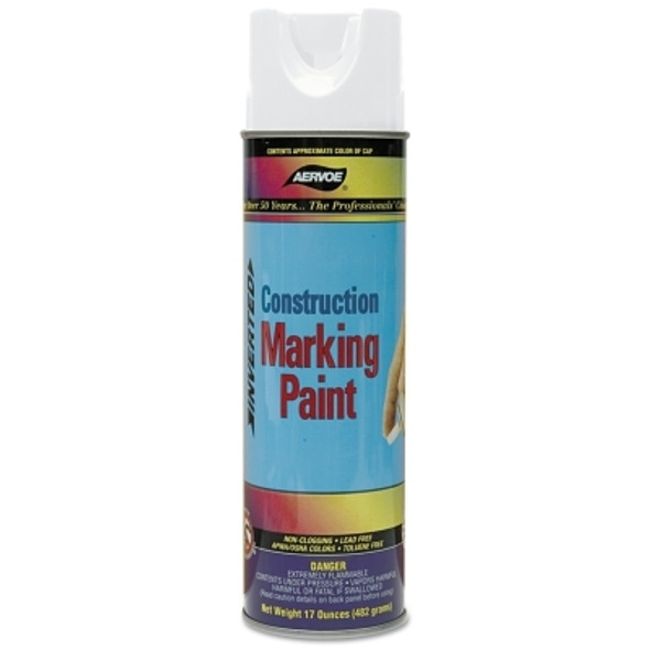 Aervoe Construction Marking Paints, 20 oz , White (12 CN / CA)