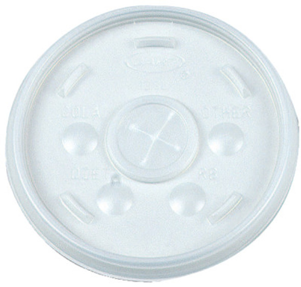 Straw-Slotted Lids, Use With 12J12, Translucent, 1,000 per case (1 CA / CA)