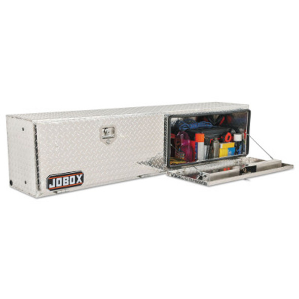 Apex Tool Group Topside Truck Boxes, 65 in W x 15 in D x 17 in H, Aluminum, Silver (1 EA/EA)