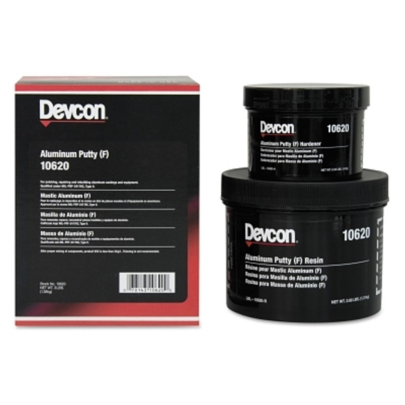 Devcon Aluminum Putty (F) Kit, 3 lb, Tubs, Includes Hardener and Resin (1 EA / EA)