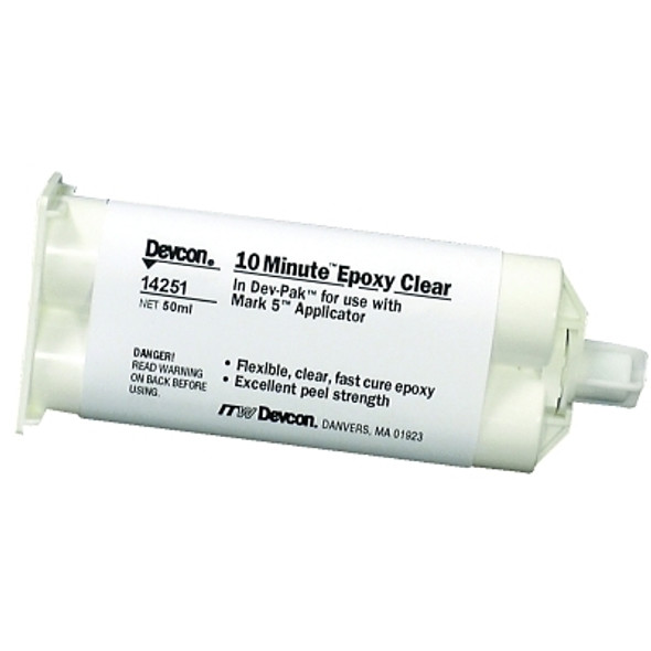 Devcon 10 Minute Epoxy, 50 mL, Dev-Pak, Clear (12 EA / CS)