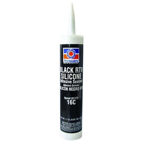 Permatex Black RTV Silicone Adhesive Sealant, 12.9 oz Cartridge, Black (1 EA / EA)