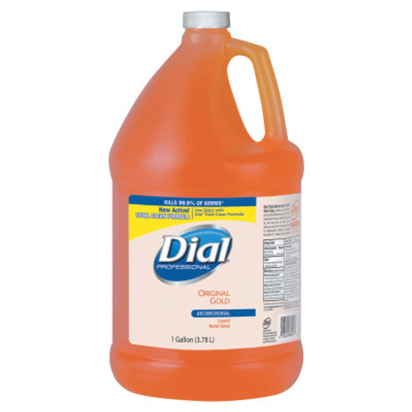 DIAL PROFESSIONAL Gold Antimicrobial Liquid Hand Soap, Floral Fragrance, 1gal Bottle (4 CT/EA)