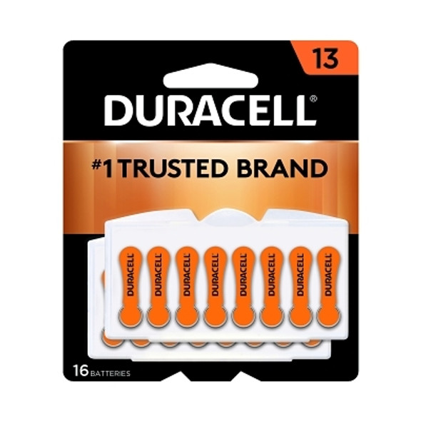 Duracell Button Cell Battery, Hearing Aid, #13, 16PK (384 EA / CA)
