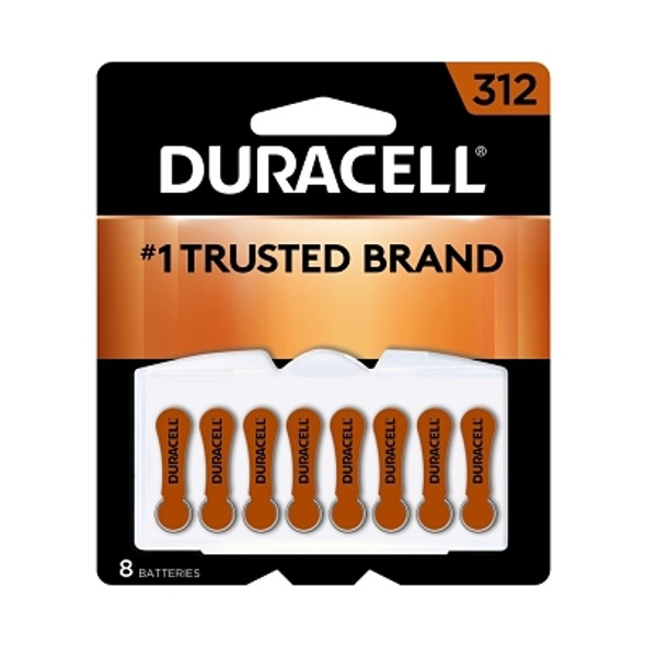 Duracell Button Cell Battery, Zinc Air, #312, 8PK (288 EA / CA)