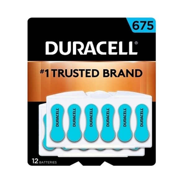 Duracell Button Cell Battery, Hearing Aid, #675, 12PK (288 EA / CA)