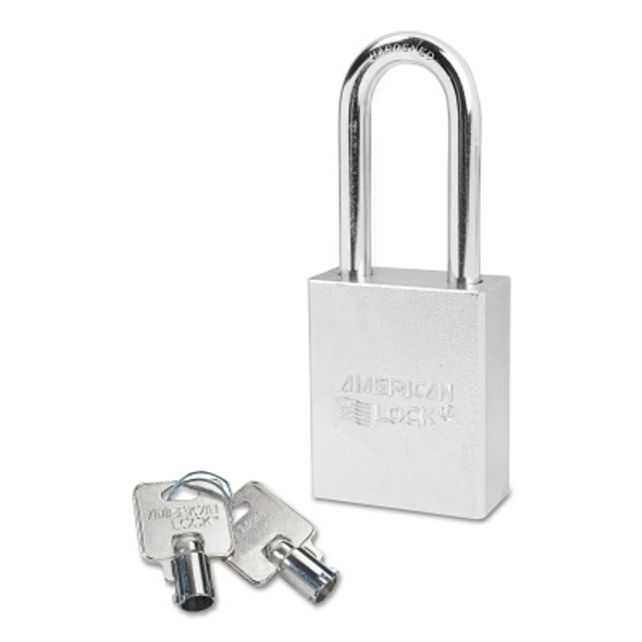 Steel Padlocks (Square Body w/Tubular Cylinder), 5/16 in Diam., 2 in Long (6 EA / BOX)