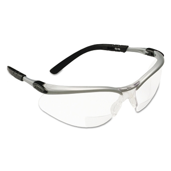 BX Safety Eyewear, +2.0 Diopter Polycarbon Hard Coat Lenses, Silver/Black Frame (20 EA / CA)