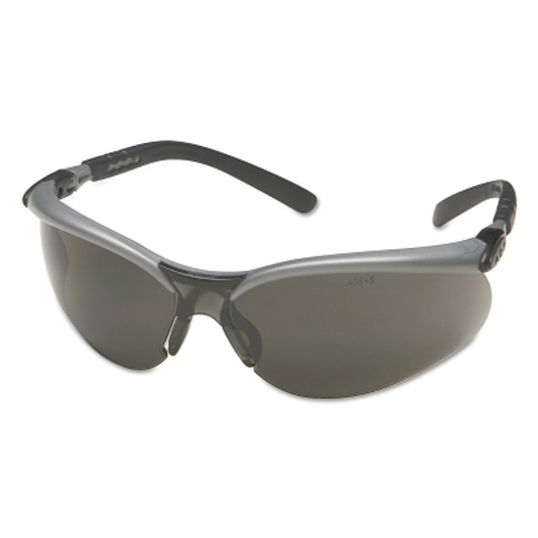 BX Safety Eyewear, Gray Lens, Anti-Fog, Hard Coat, Black/Silver Frame, Nylon (20 EA / CA)