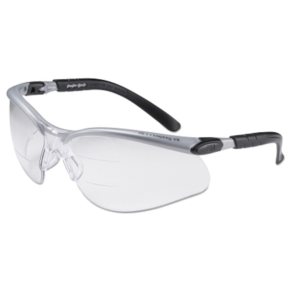BX Safety Eyewear, +2.5 Diopter Polycarbon Anti-Fog Lenses, Silver/Black Frame (1 EA)