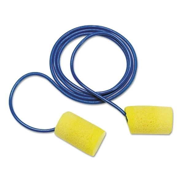 E-A-R Classic Plus Foam Earplugs, PVC, Yellow, Corded (200 PR / BX)