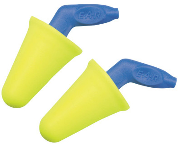 E-A-R Push-Ins SofTouch Earplug, Polyurethane, Yellow, Pistol-Grip, Uncorded (200 EA / BX)