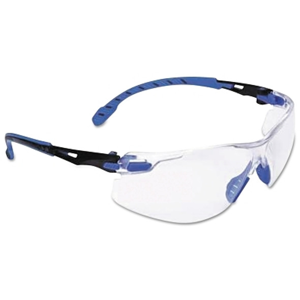 Solus 1000-Series Protective Eyewear, Clear Lens, Anti-Fog, Black/Blue Frame (20 EA / CA)