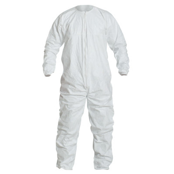 Tyvek IsoClean Coveralls with Zipper, White, Large (25 EA / CA)