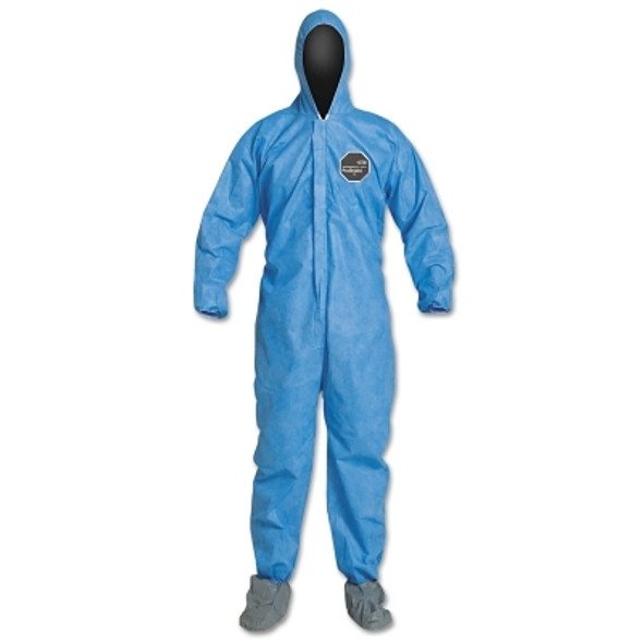 Proshield 10 Coveralls Blue with Attached Hood and Boots, Blue, X-Large (25 EA / CA)