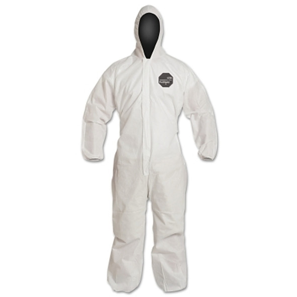 Proshield 10 Coveralls White with Attached Hood, White, X-Large (25 EA / CA)