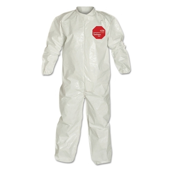 Tychem SL Coveralls with Elastic Wrists and Ankles, White, Medium (12 EA / CA)