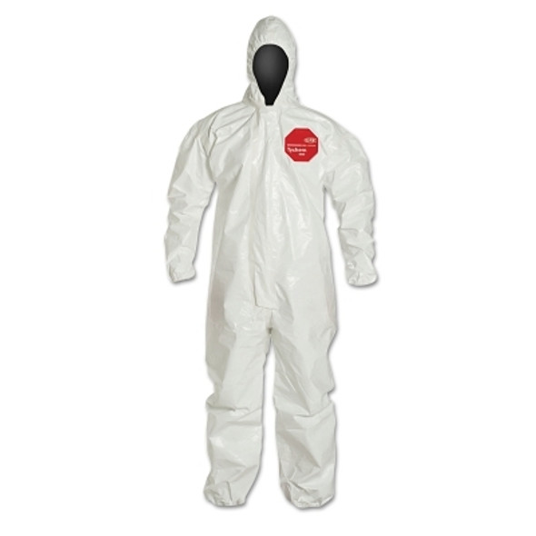 Tychem SL Coveralls with attached Hood, White, 3X-Large, Attached Hood (6 EA / CA)