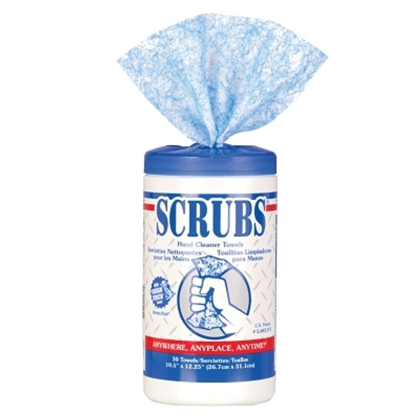 SCRUBS Hand Cleaner Towels, 30/Container, Citrus (6 PA / CS)