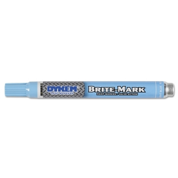 DYKEM BRITE-MARK Medium Paint Marker, Light Blue, Medium, Bullet, Acrylic (12 EA / BOX)