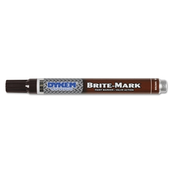 DYKEM BRITE-MARK Medium Paint Marker, Brown, Medium, Bullet, Acrylic (12 EA / BX)