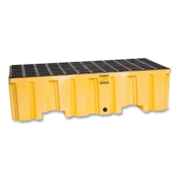 Spill Containment Pallets, Yellow, 4,000 lb, 66 gal, 26 1/4 in x 51 in (1 EA)