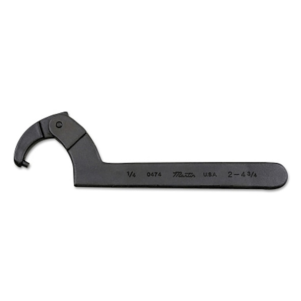 Martin Tools Adjustable Pin Spanner Wrenches, 4 3/4 in Opening, 1/4 in Pin, 11 3/8 in (1 EA / EA)