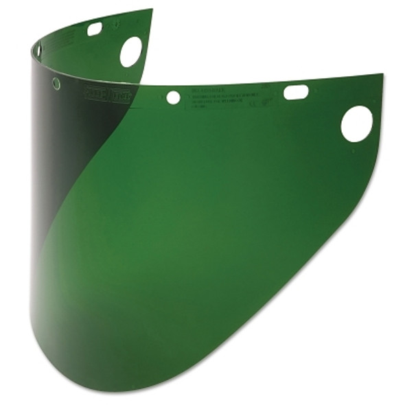 High Performance Faceshield Windows, Green, Wide View, 19-3/4 in W x 9 in L (1 EA)