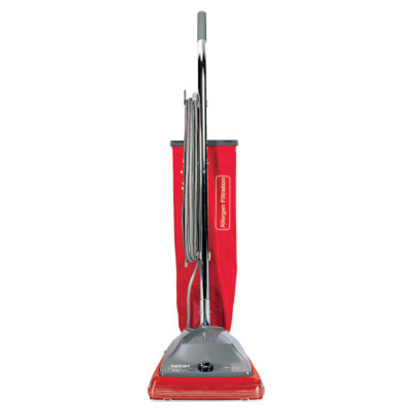 Commercial Standard Upright Vacuum, 19.8lb, Red/Gray (1 EA)