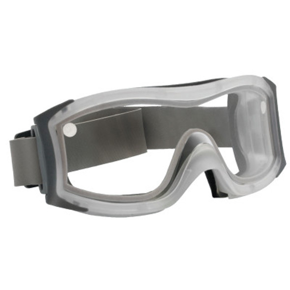 DUO Safety Goggles, Smoke Dual Polycarbonate Lens, Cloth Strap, Frosted Frame (1 PR / PR)