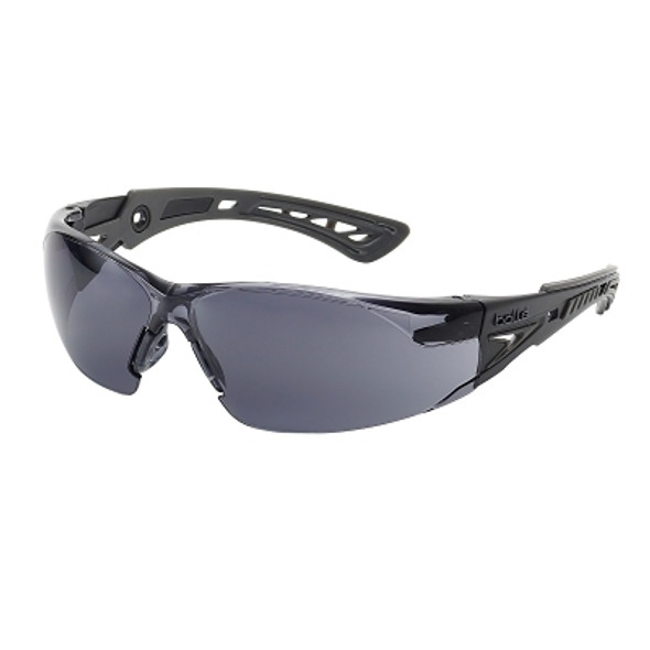 Rush+ Series Safety Glasses, Smoke Lens, Platinum Anti-Fog/Anti-Scratch (10 PR / BX)