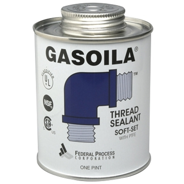 Gasoila Chemicals Soft-Set Thread Sealant, 1/2 Pint Brush Top Can, Blue/green (1 EA / EA)