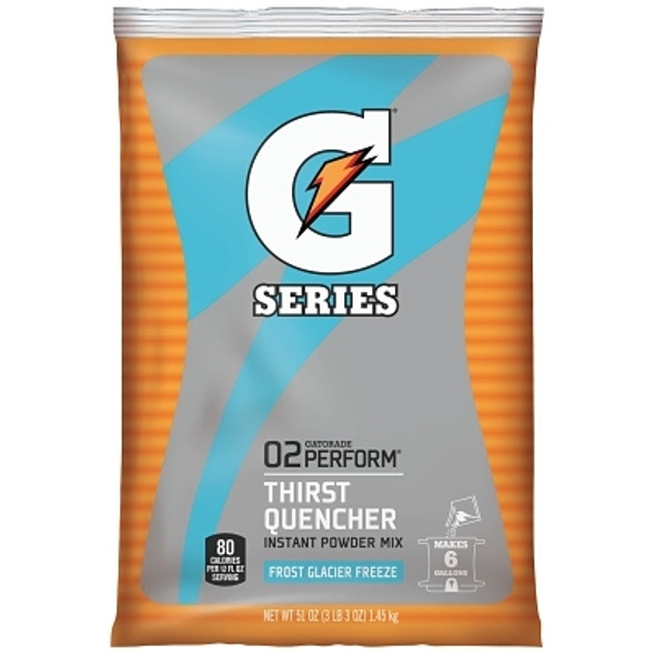 G Series 02 Perform Thirst Quencher Instant Powder, 51 oz, Pouch, 6 gal Yield, Glacier Freeze (14 EA / CA)