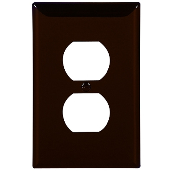 Eaton Crouse-Hinds WALLPLATE 1G DUPLEX POLYMID BR (25 EA / PK)