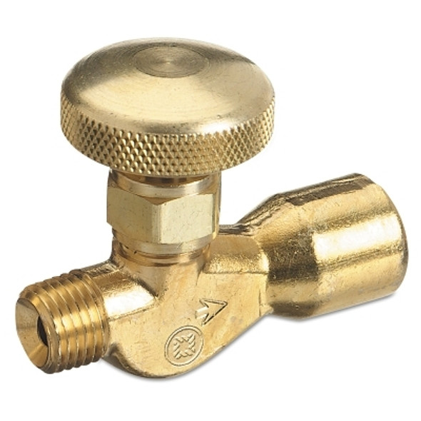 Western Enterprises Brass Body Valve for Non-Corrosive Gases, 3000 psig, Inlet 1/4 in NPT (M), Outlet 1/4 in NPT (F) (1 EA / EA)